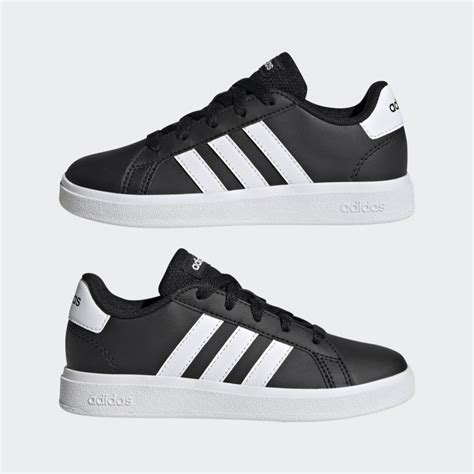 adidas grand court schwarz|More.